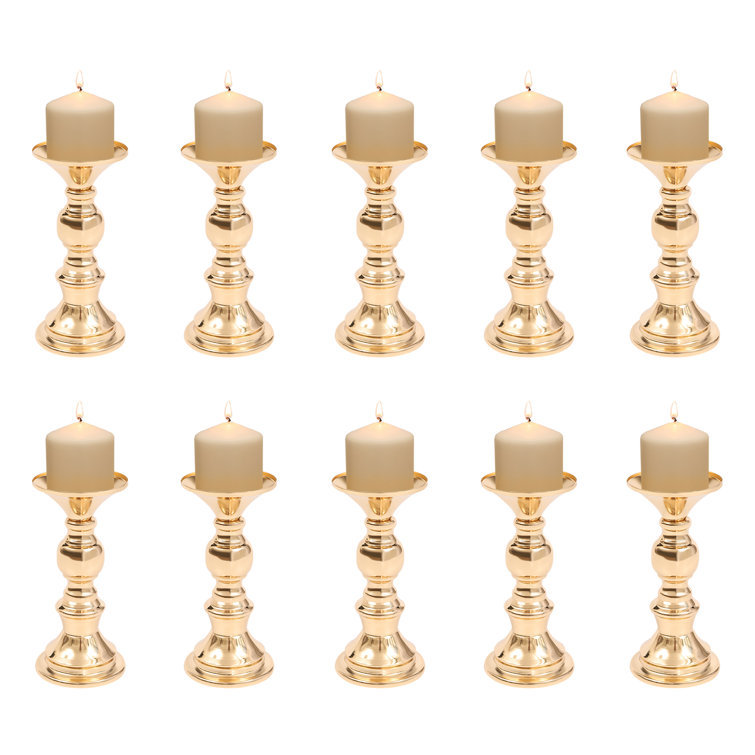 Rosdorf Park 15" Metal Tabletop Candlestick Set Wayfair.co.uk